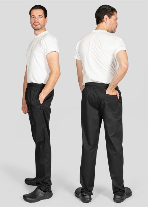Unisex Elasticated Black Trouser Thumbnail