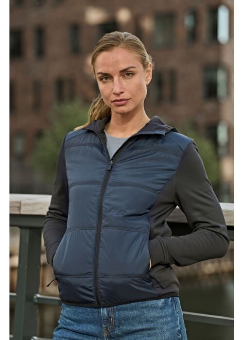 Ladies' Hybrid-Stretch Hooded Jacket Thumbnail