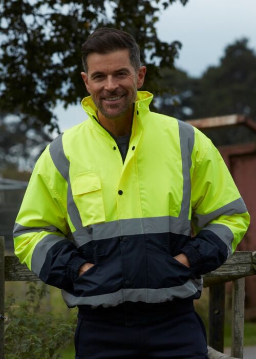 Hi-Vis 2 Tone Bomber Jacket Thumbnail