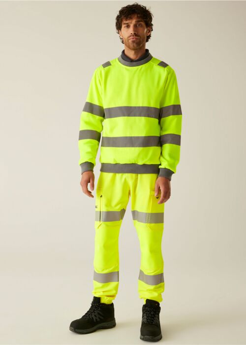 Hi-Vis Pro Contrast Crew Neck Sweatshirt Thumbnail