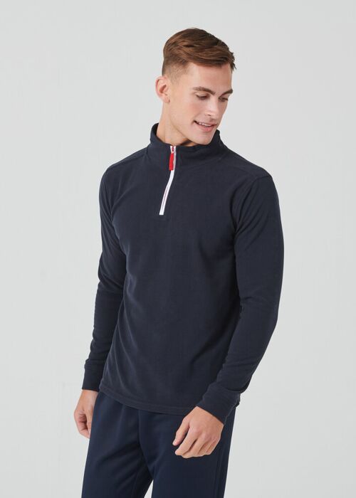 ¼ zip long sleeve fleece piped Thumbnail