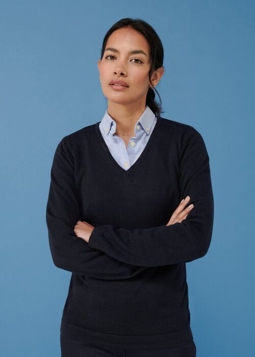 Women's 12 gauge v-neck jumper Thumbnail