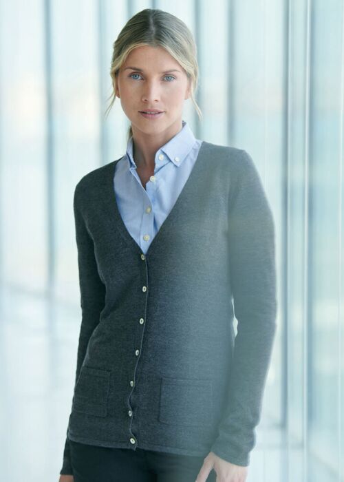 Women's v-button cardigan Thumbnail