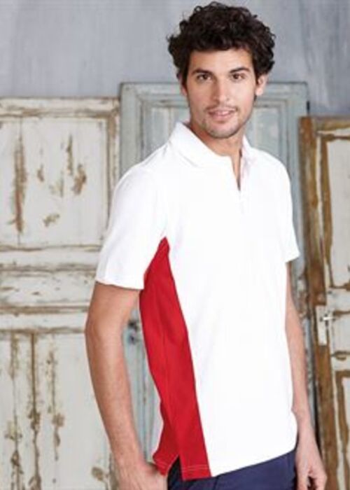 Flags short sleeve bi-colour polo shirt Thumbnail