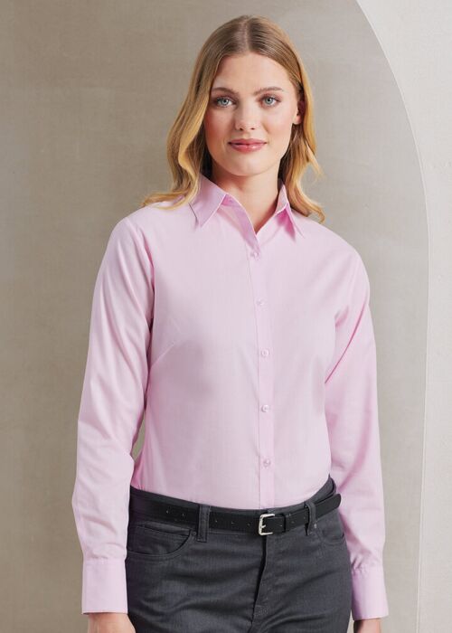 Women's poplin long sleeve blouse Thumbnail