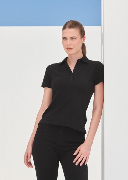 Women's short sleeve stretch polo Thumbnail