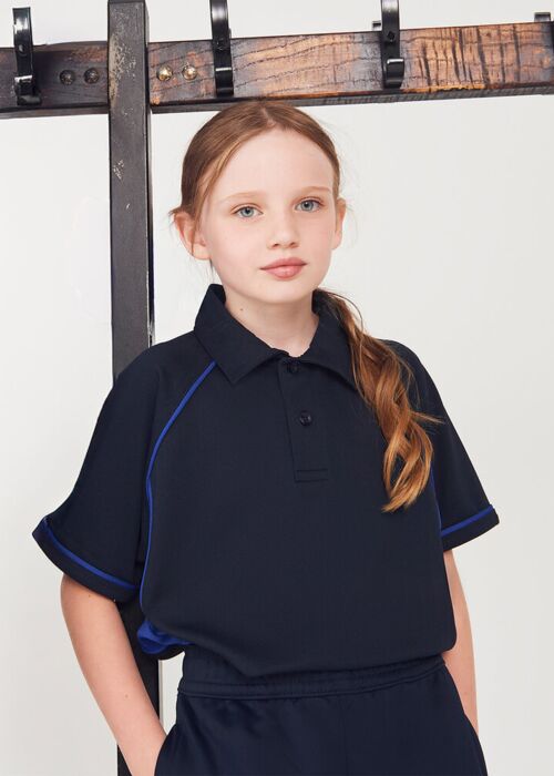 Kids piped performance polo Thumbnail