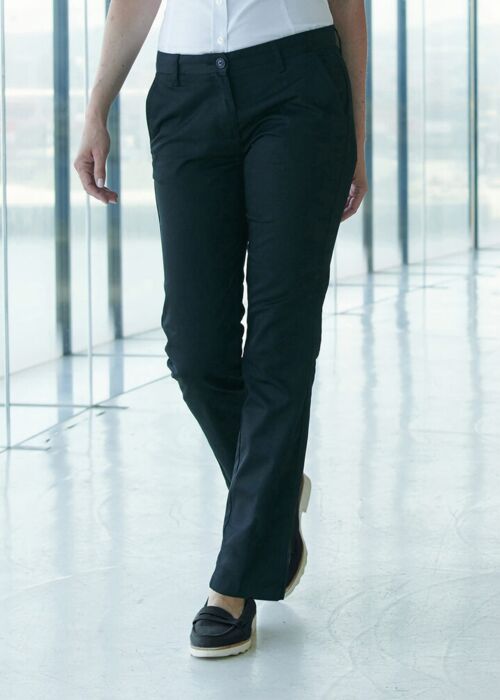 Women's 65/35 flat fronted chino trousers Thumbnail