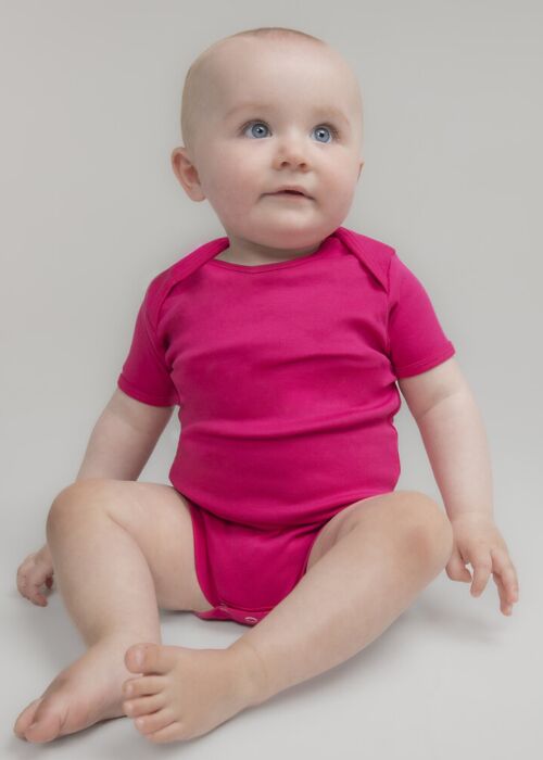 Short-sleeved bodysuit with envelope neck opening Thumbnail