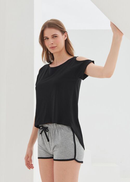 T-shirt with drop detail Thumbnail