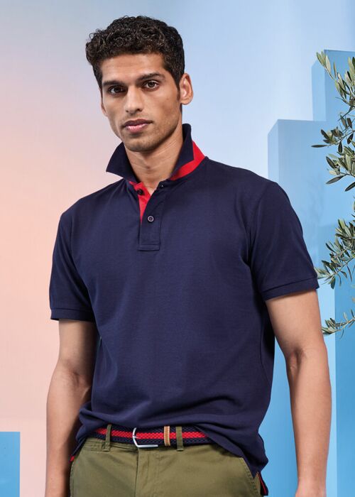 Men's classic fit contrast polo Thumbnail