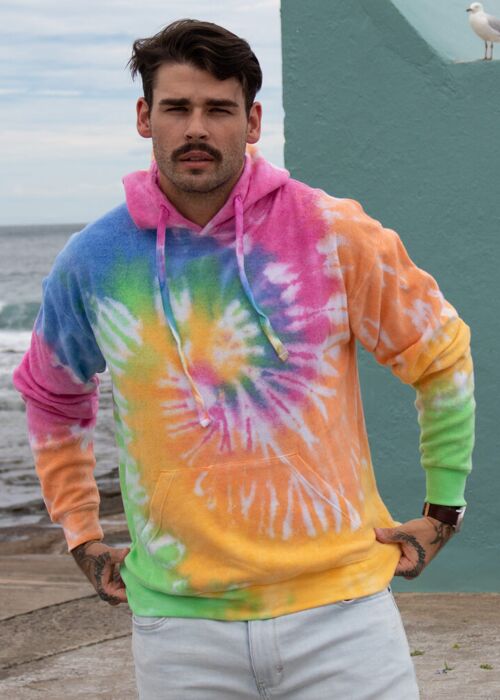 Rainbow tie-dye hoodie Thumbnail