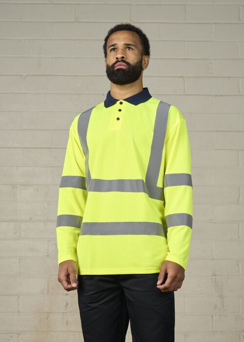 High visibility long sleeve polo Thumbnail