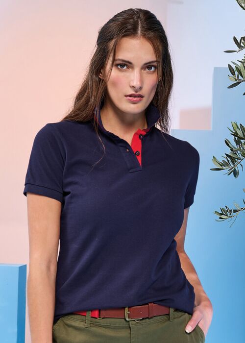Women's contrast polo Thumbnail
