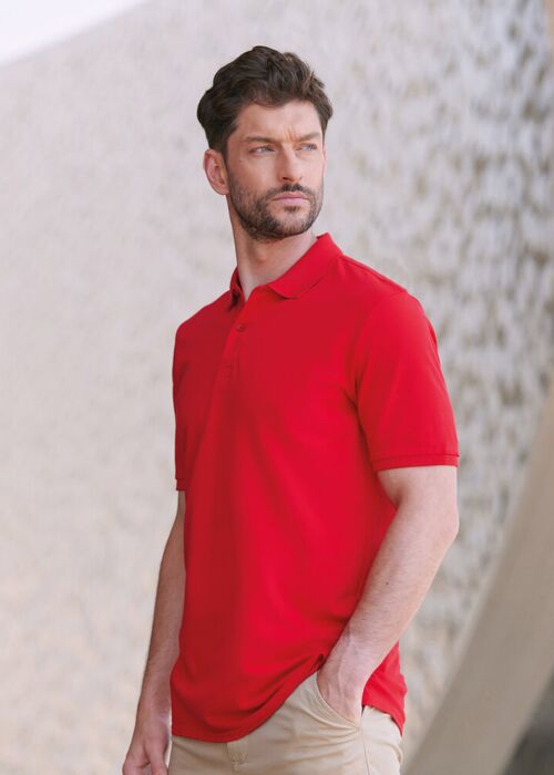 Micro-fine piqué polo shirt Thumbnail
