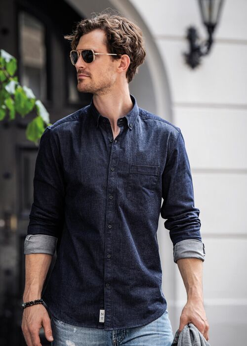 Torrance slim fit – raw and stylish denim shirt Thumbnail