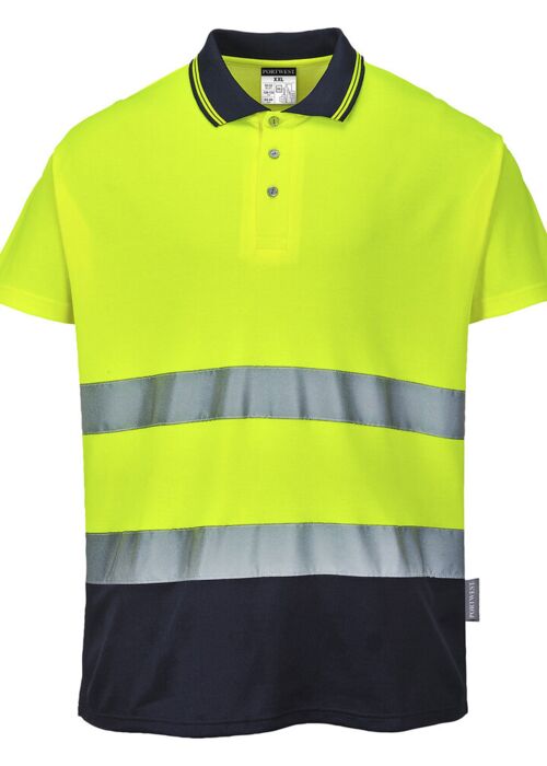 Two-tone cotton Comfort polo (S174) Thumbnail