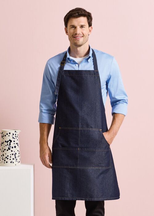 Jeans stitch bib apron Thumbnail