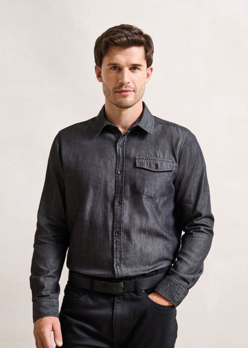 Jeans stitch denim shirt Thumbnail