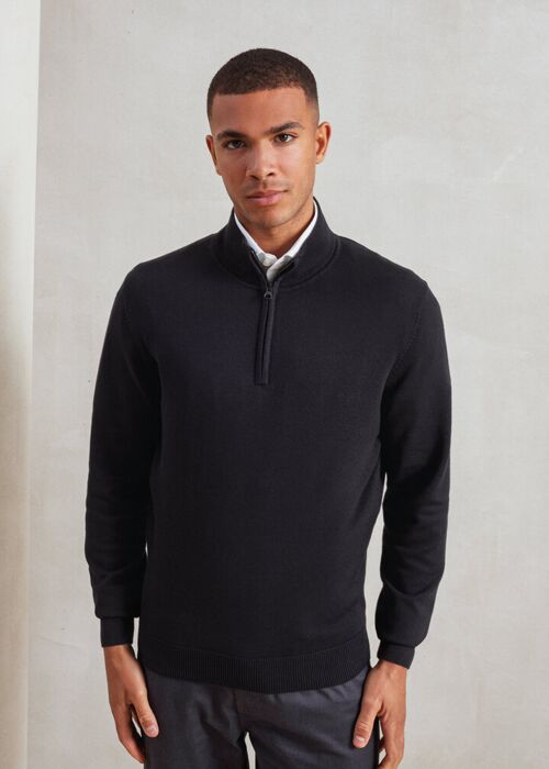 ¼ zip knitted sweater Thumbnail