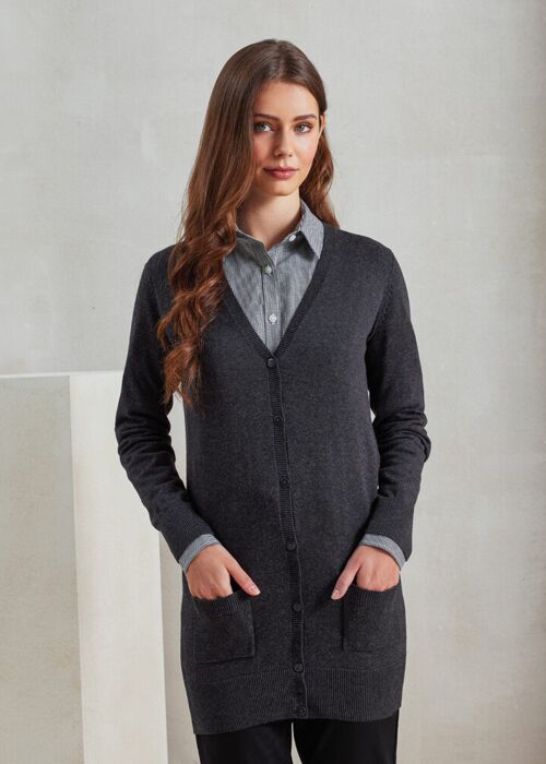 Women's longline knitted cardigan Thumbnail