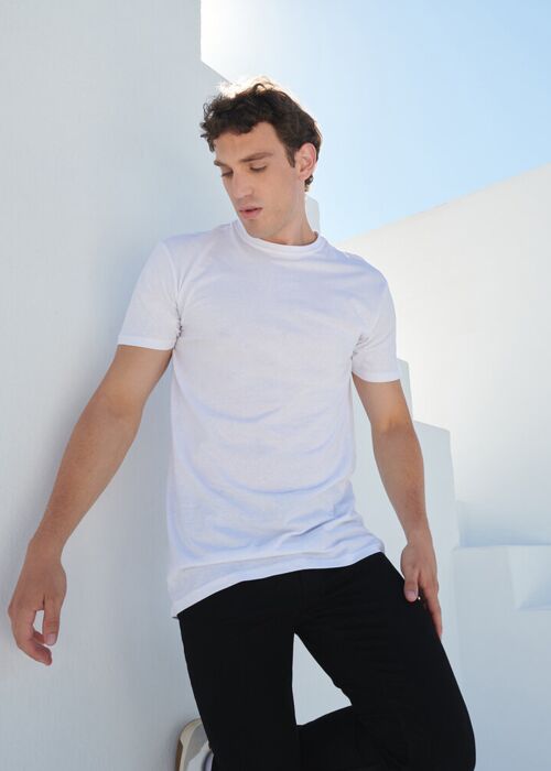 Longline t-shirt with dipped hem Thumbnail