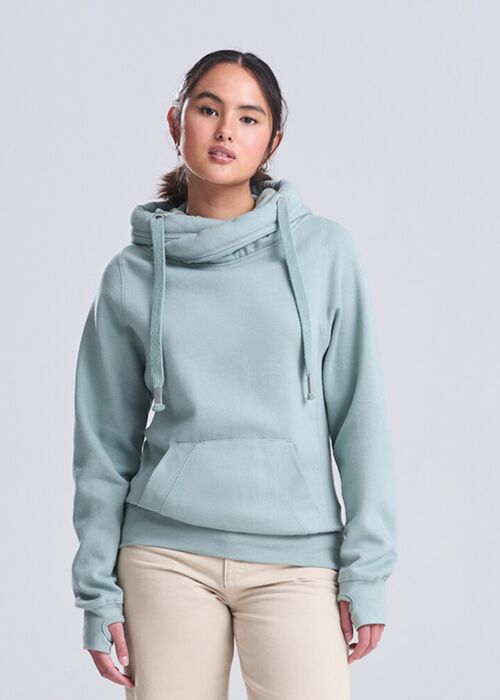 Cross neck hoodie Thumbnail