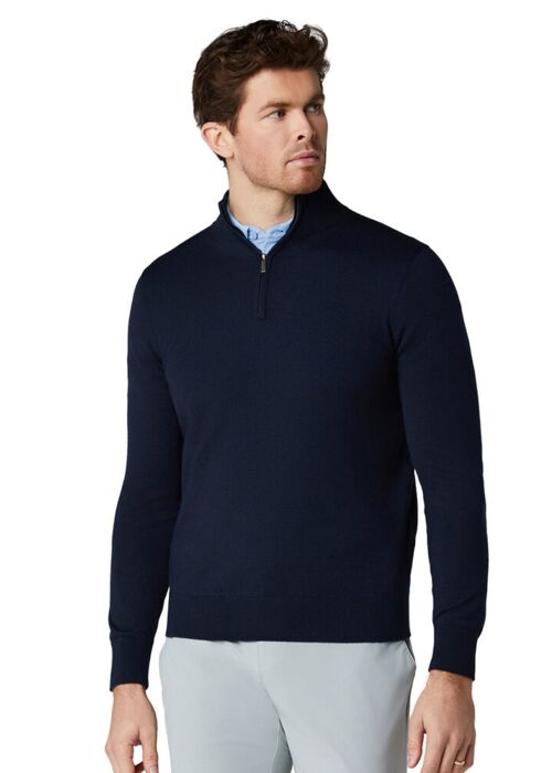1/4-zip merino blend sweater Thumbnail