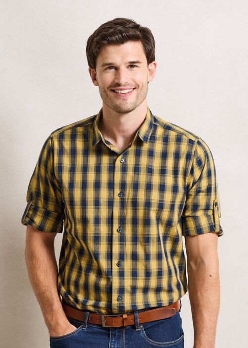 Mulligan check cotton long sleeve shirt Thumbnail