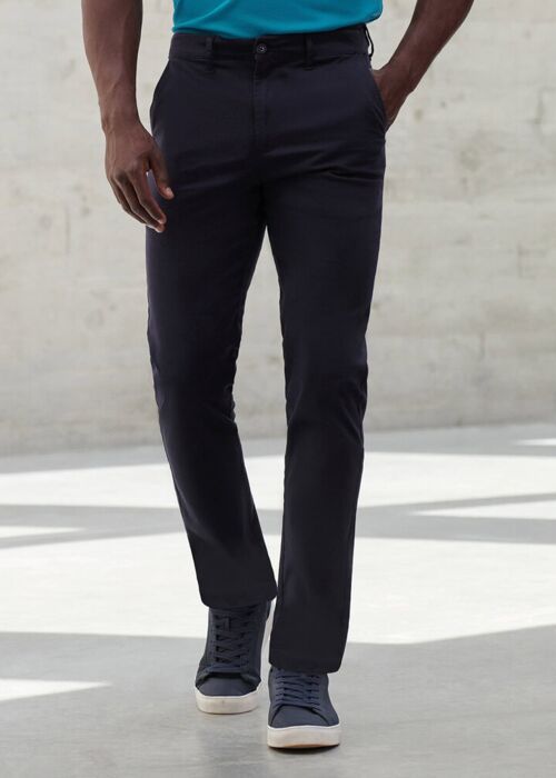 Stretch chinos with flex waistband Thumbnail
