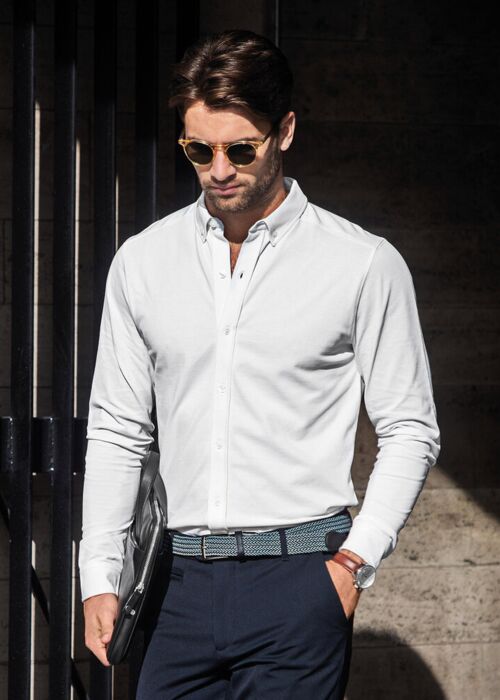 Kingston – stretch deluxe piqué shirt Thumbnail