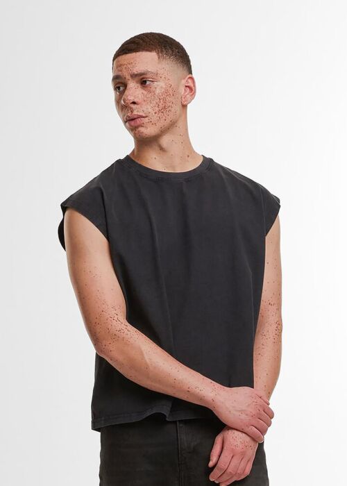 Vintage cropped heavy sleeveless tee Thumbnail
