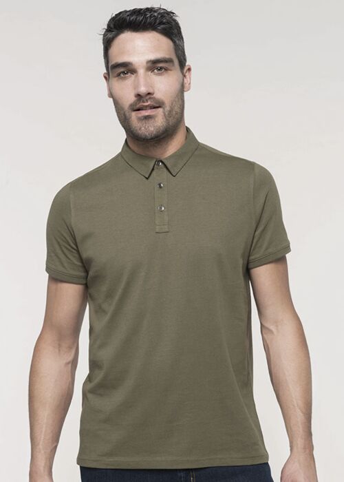 Jersey knit polo shirt Thumbnail