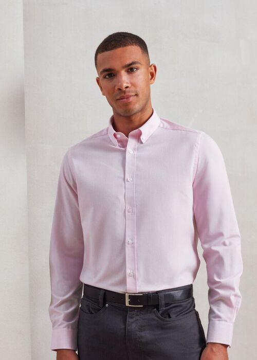 Cotton-rich Oxford stripes shirt Thumbnail