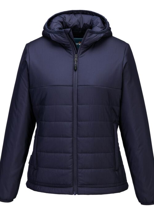 Women’s professional hooded insulated baffle jacket (S613) Thumbnail