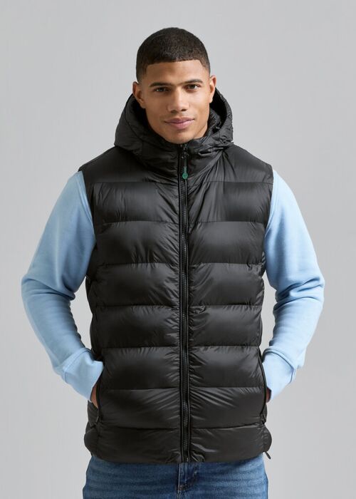 Solitude recycled hooded bodywarmer Thumbnail