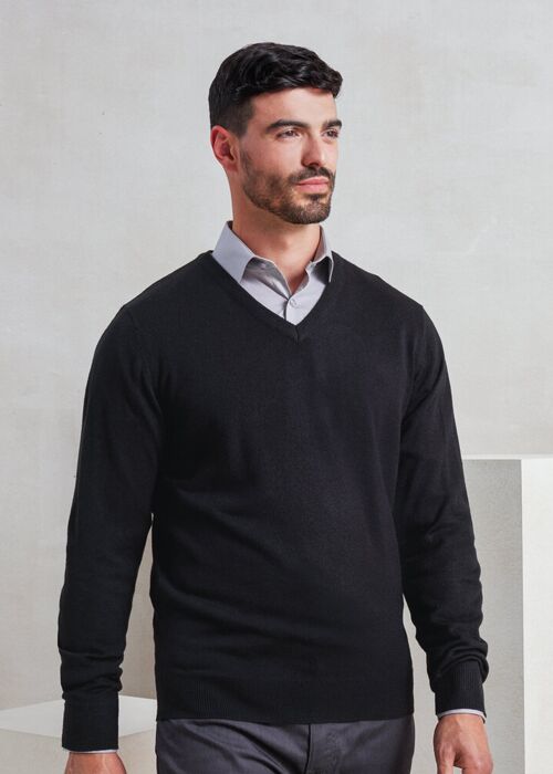 'Essential' acrylic v-neck sweater Thumbnail