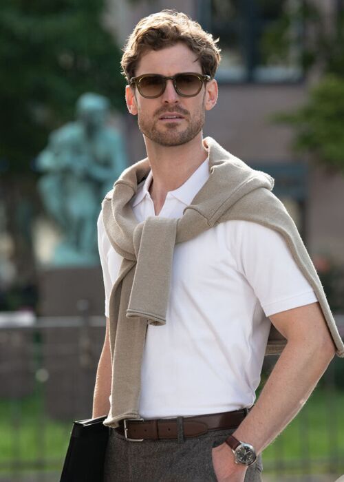 Harvard v-neck – stretch deluxe polo Thumbnail
