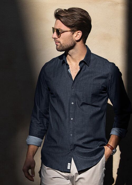 Torrance modern fit – raw and stylish denim shirt Thumbnail