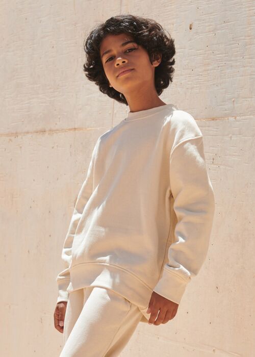 Kids sustainable fashion curved hem sweatshirt Thumbnail