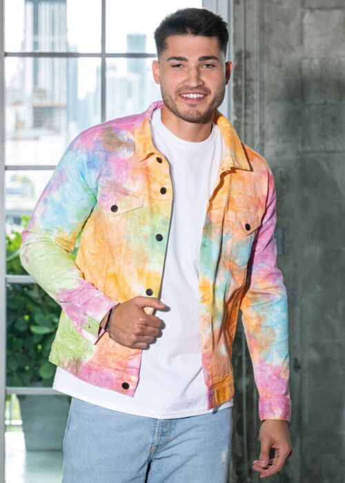 Tie-dye denim jacket Thumbnail