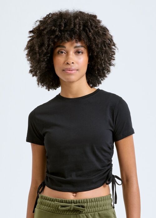 Women's TriDri® ruched crop top Thumbnail