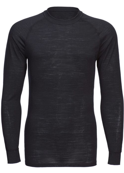 Merino wool crew neck long sleeve top Thumbnail