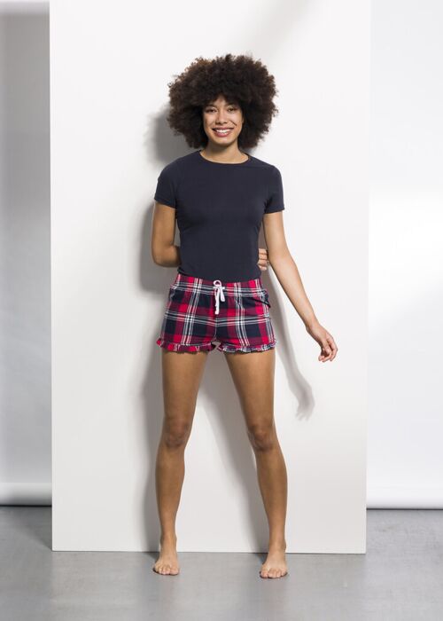 Women's tartan frill shorts Thumbnail